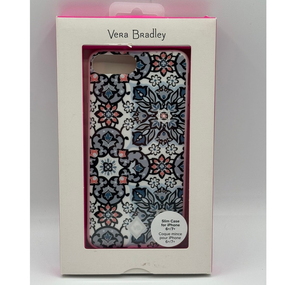 Vera Bradley Lisbon‎ Medallion Slim Case for iPhone 6 Plus 7 Plus 27843-V76 NEW
